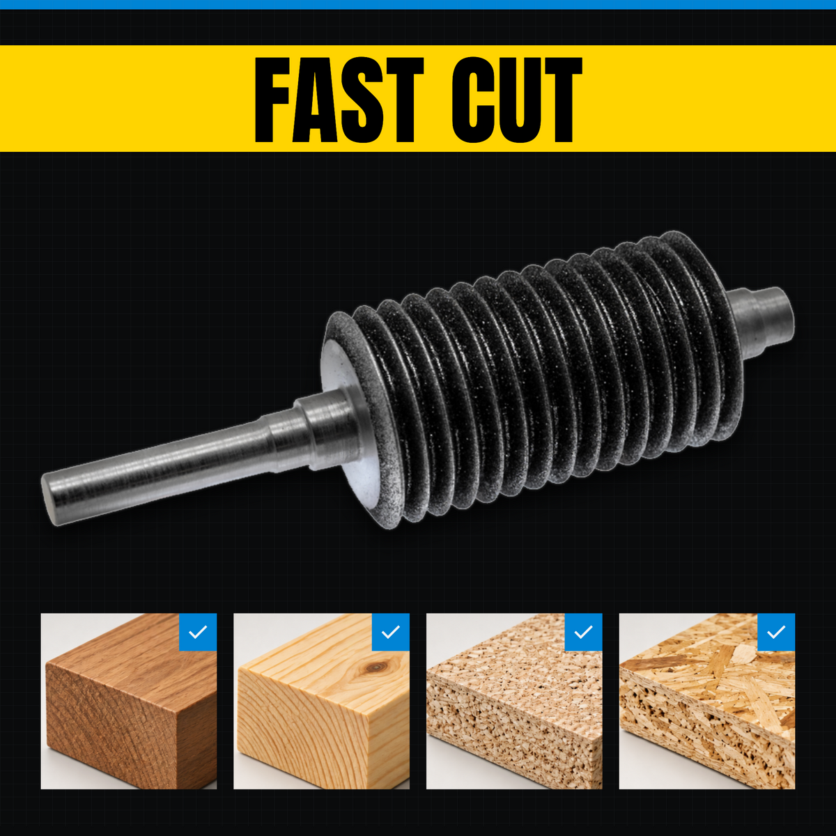 SharpTool 2.0 Refill Fast Cut coarse CBN replacement grinding head for sharpening multitool blades, for rough work in softwood, chipboard and OSB